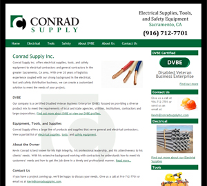 Conrad Supply Inc Website Screenshot